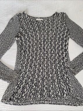 Kenar Black and White Knit Sweater